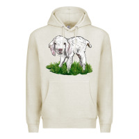 Oatmeal Heather Baby Angora Goat Premium Hoodie - LillyAllenDesigns