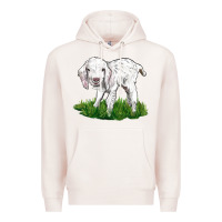 Pale Pink Baby Angora Goat Premium Hoodie - LillyAllenDesigns