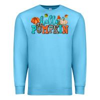 Ocean Blue hello pumpkin Premium Sweatshirt - AdoDesignShop