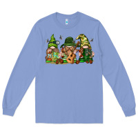 Colony Blue camping gnomies Long Sleeve Tee - texasbilliewilder
