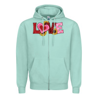Seafoam valentine's day love sunflowers Zipper Hoodie - RanaPortraitStore