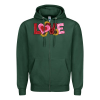 Sports Green valentine's day love sunflowers Zipper Hoodie - RanaPortraitStore