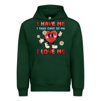 Forest Green i have me i take care of me i love me Urban Hoodie - MaliasSmallBusiness