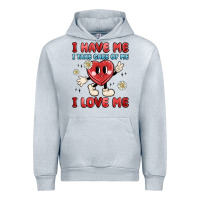 Heather Grey i have me i take care of me i love me Urban Hoodie - MaliasSmallBusiness