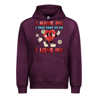 Mauve Wine i have me i take care of me i love me Urban Hoodie - MaliasSmallBusiness