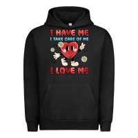 Pigment Black i have me i take care of me i love me Urban Hoodie - MaliasSmallBusiness