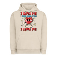 Pigment French Oak i have me i take care of me i love me Urban Hoodie - MaliasSmallBusiness