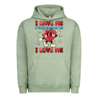 Pigment Oil Green i have me i take care of me i love me Urban Hoodie - MaliasSmallBusiness