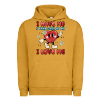 Pigment Peanut Butter i have me i take care of me i love me Urban Hoodie - MaliasSmallBusiness