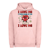 Pigment Salmon i have me i take care of me i love me Urban Hoodie - MaliasSmallBusiness