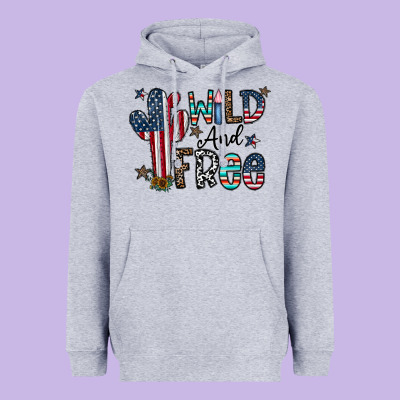 Wild And Free Heavyweight Hoodie Designed By Cowhidedigitalart