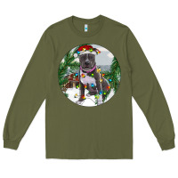 Army Green Pitbull And Farm Long Sleeve Tee - RanaPortraitStore