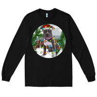 Black Pitbull And Farm Long Sleeve Tee - RanaPortraitStore