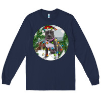 Navy Pitbull And Farm Long Sleeve Tee - RanaPortraitStore