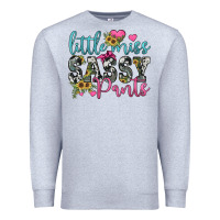 Heather Grey little miss sassy pants Premium Sweatshirt - JahusDesignShop