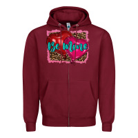 Burgundy valentine's day be mine Zipper Hoodie - RanaPortraitStore