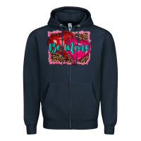 Navy valentine's day be mine Zipper Hoodie - RanaPortraitStore