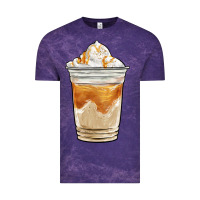 Cloud Purple iced caramel frappuccino coffee Vintage Tee - BarkalooDesign