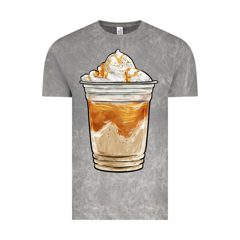 Iced Caramel Frappuccino Coffee Vintage Tee by BarkalooDesign | Teevron