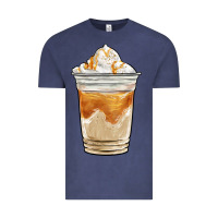 Vintage Denim iced caramel frappuccino coffee Vintage Tee - BarkalooDesign
