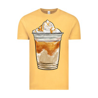 Vintage Mustard iced caramel frappuccino coffee Vintage Tee - BarkalooDesign