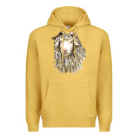 Antique Gold Angora Goat Face Premium Hoodie - LillyAllenDesigns