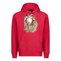 Cardinal Angora Goat Face Premium Hoodie - LillyAllenDesigns