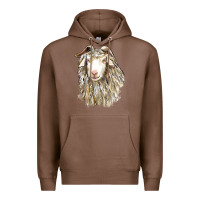 Chestnut Angora Goat Face Premium Hoodie - LillyAllenDesigns