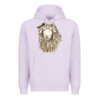Lilac Angora Goat Face Premium Hoodie - LillyAllenDesigns