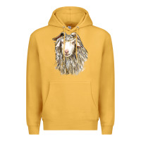 Mustard Angora Goat Face Premium Hoodie - LillyAllenDesigns