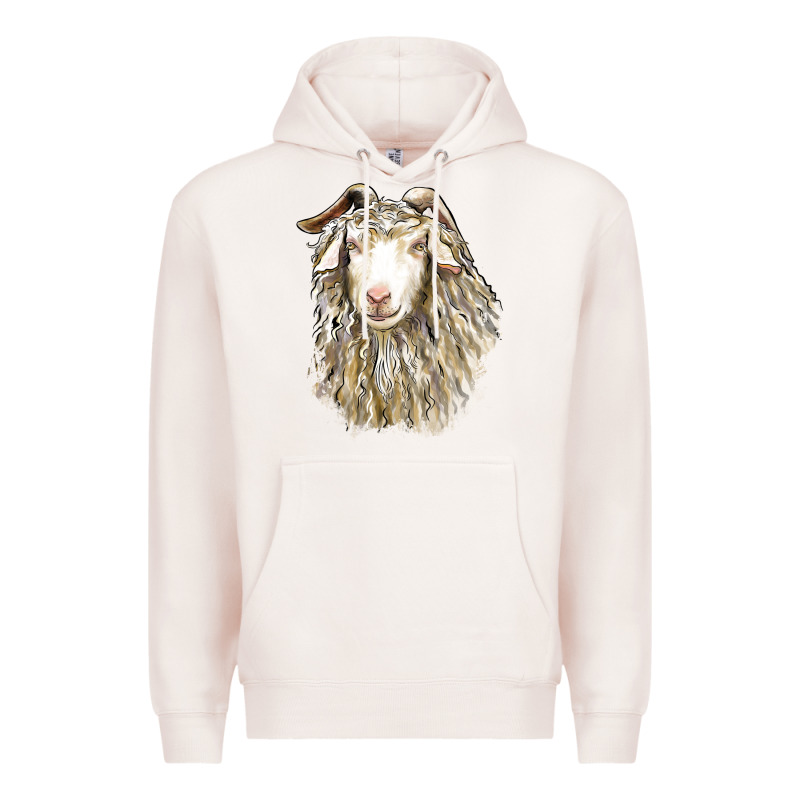 Angora Goat Face Premium Hoodie by LillyAllenDesigns | Teevron