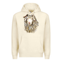 Sandshell Angora Goat Face Premium Hoodie - LillyAllenDesigns