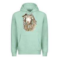 Seafoam Angora Goat Face Premium Hoodie - LillyAllenDesigns