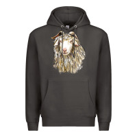 Smoke Angora Goat Face Premium Hoodie - LillyAllenDesigns