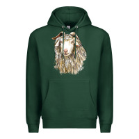 Sports Green Angora Goat Face Premium Hoodie - LillyAllenDesigns