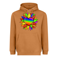 Meerkat lgbtq color heart and sunflower Heavyweight Hoodie - HRA Design Shop