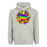 Moon Dust lgbtq color heart and sunflower Heavyweight Hoodie - HRA Design Shop