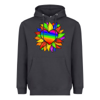 Smoke lgbtq color heart and sunflower Heavyweight Hoodie - HRA Design Shop