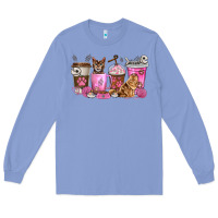 Colony Blue cat coffee cups Long Sleeve Tee - texasbilliewilder