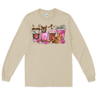 Mushroom cat coffee cups Long Sleeve Tee - texasbilliewilder