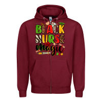 Burgundy black nurse magic Zipper Hoodie - Zillion Design Studio