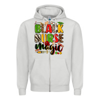 Dove Grey black nurse magic Zipper Hoodie - Zillion Design Studio