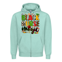 Seafoam black nurse magic Zipper Hoodie - Zillion Design Studio