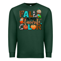 Sports Green fall is my favorite color Premium Sweatshirt - AdoDesignShop