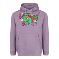 Lavender lgbtq america map Heavyweight Hoodie - HRA Design Shop