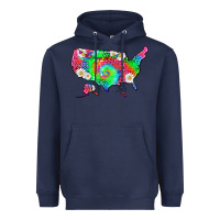 Navy lgbtq america map Heavyweight Hoodie - HRA Design Shop