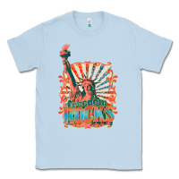 Dusty Blue retro freedom rocks billie wilder Classic Tee - texasbilliewilder
