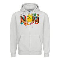 Dove Grey summer mom Zipper Hoodie - texasbilliewilder