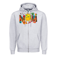 Heather Grey summer mom Zipper Hoodie - texasbilliewilder