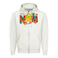 Oatmeal Heather summer mom Zipper Hoodie - texasbilliewilder